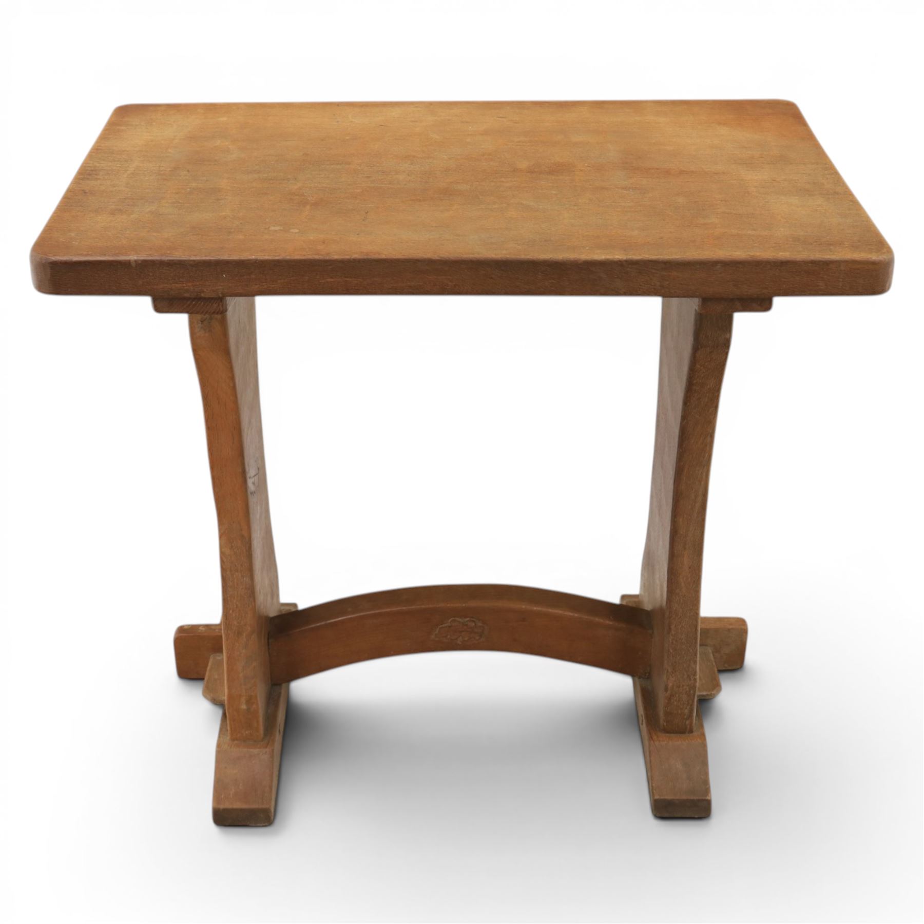Oakleafman - adzed oak occasional table, from the workshop of David Langstaff, Easingwold