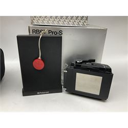 Mamiya RB67 Pro-S camera body, serial no. C559634, with 'Mamiya - Sekor C 1:3.8 f=90mm' lens, serial no. 75999, Mamiya RB 6x8 Pro-S 120 Roll Film Holder and Mamiya Polaroid back holder, with carry case and original boxes 