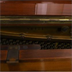 Edwardian C. Bechstein mahogany cased upright piano, with ivory keys and two pedals, manufactured expressly for J Dunnill Wakefield, serial no. , H123cm, W150cm
