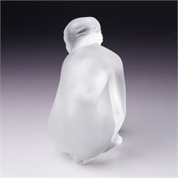 Lalique frosted glass figure 'Nude Venus' inscribed 'Lalique, France' H9.5cm