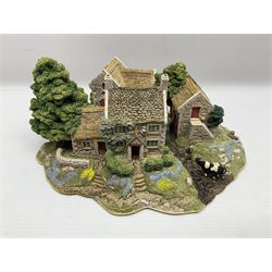 Three Lilliput lanes, comprising Oakwood Smithy, Anne of Cleves and Bluebell Farm, all with deeds and original boxes 