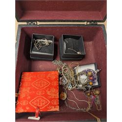 Colleciton of jewellery, including hatpins, brooches, silver earrings, etc