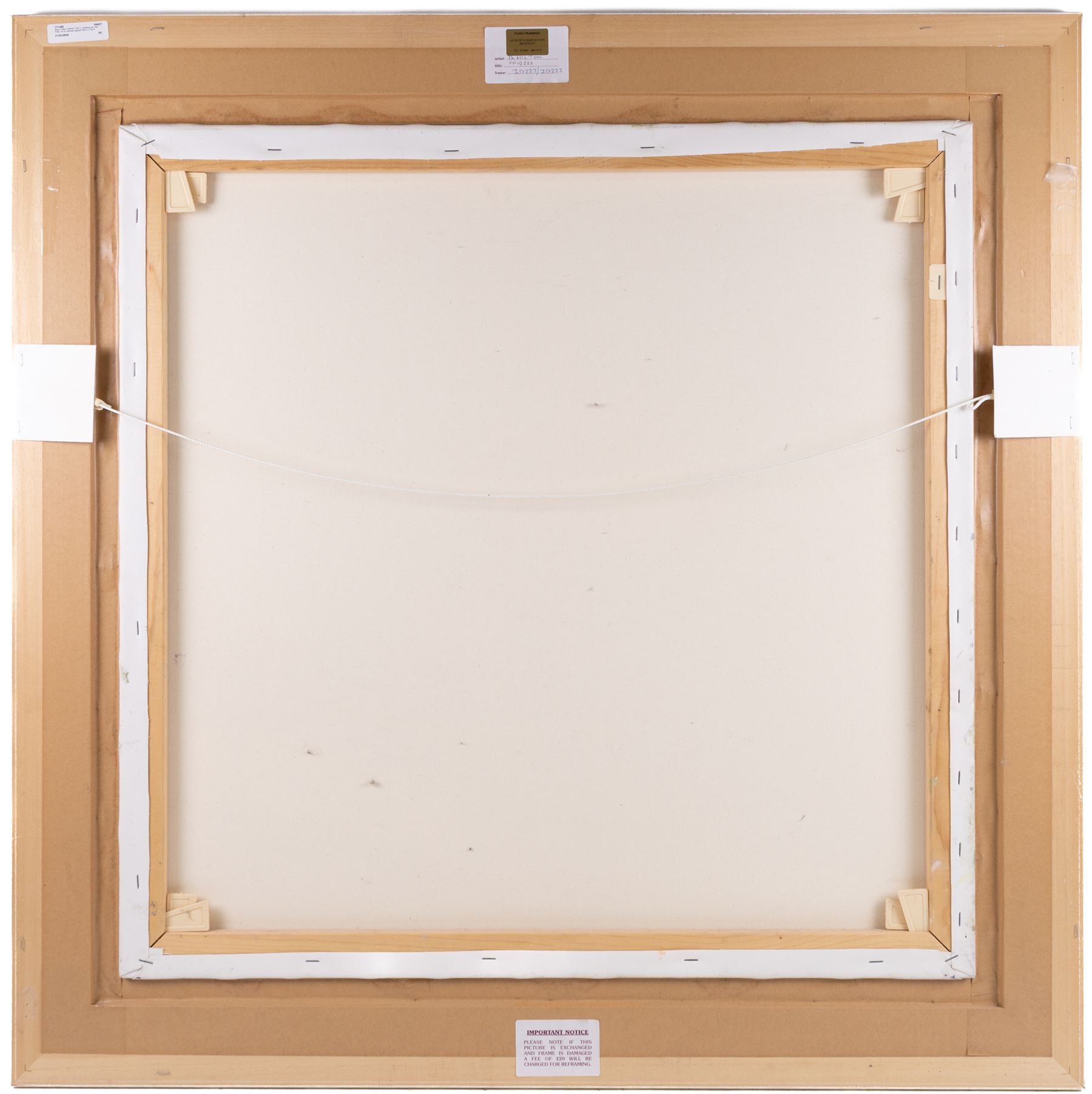 Barry Hilton (British 1941-): Harbour at Low Tide, oil on canvas signed 76cm x 75cm 