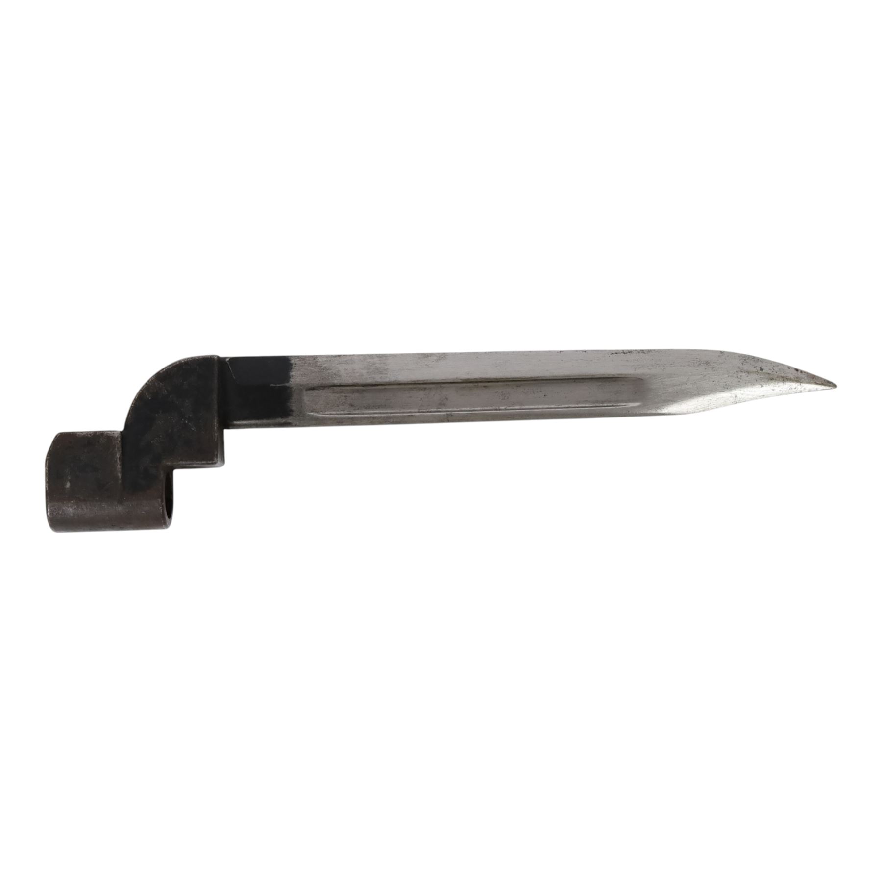 Lee Enfield 1944 knife bayonet with steel sheath, overall L27cm