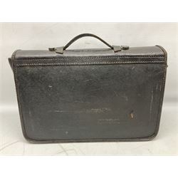 Vintage government officer's briefcase, with Crown and ER motif, H31cm