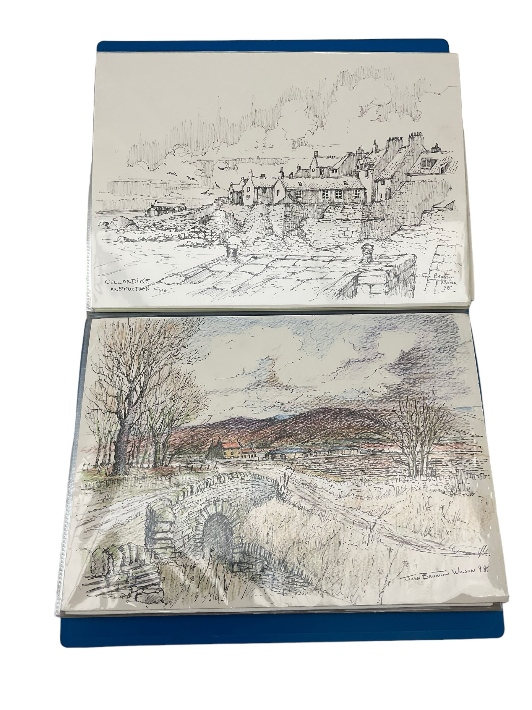 John Brunton Wilson (Yorkshire 20th century): Yorkshire Dales Views, collection of approximately 30 unframed watercolours, max 21cm x 29cm, together with another framed example 19cm x 24cm (qty)