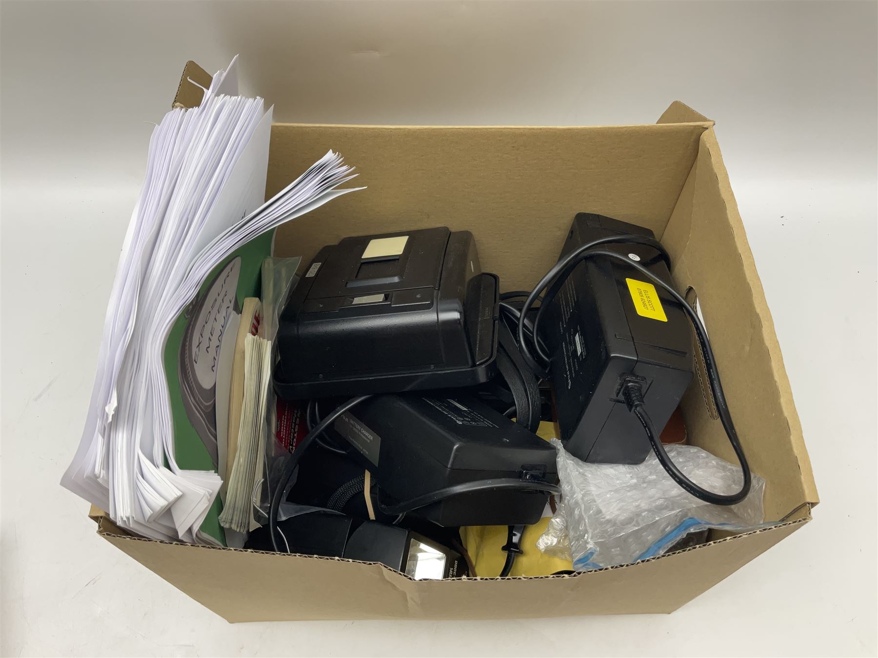 Collection of leather camera cases, to include Nikon ever ready cases and two larger cases, together with Gossen Sixticolor light meter, in box and other camera equipment 