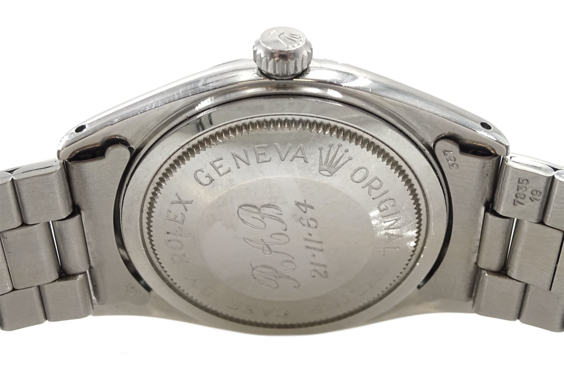 Tudor Oyster Prince 'Tuxedo' rotor self-winding gentleman's stainless steel wristwatch, black and white dial, on Rolex oyster bracelet