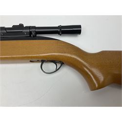BSA .22 air rifle with break barrel action and A.S.I. 4x20 scope L111cm overall NB: AGE RESTRICTIONS APPLY TO THE PURCHASE OF THIS LOT