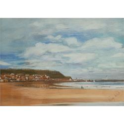 Penny Wicks (British 1949-): 'South Bay Scarborough', pastel signed, titled verso 27cm x 36cm