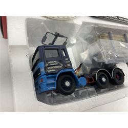 Corgi - three limited edition lorries; CC11905 ERF EC Flatbed Trailer & Log Load Los Millican (Penton) Ltd; CC12102 Renault Premium Curtainside Wm.Armstrong (Longtown) Ltd; and CC12903 Scania Topline Curtainside Currie European Transport; all boxed (3)