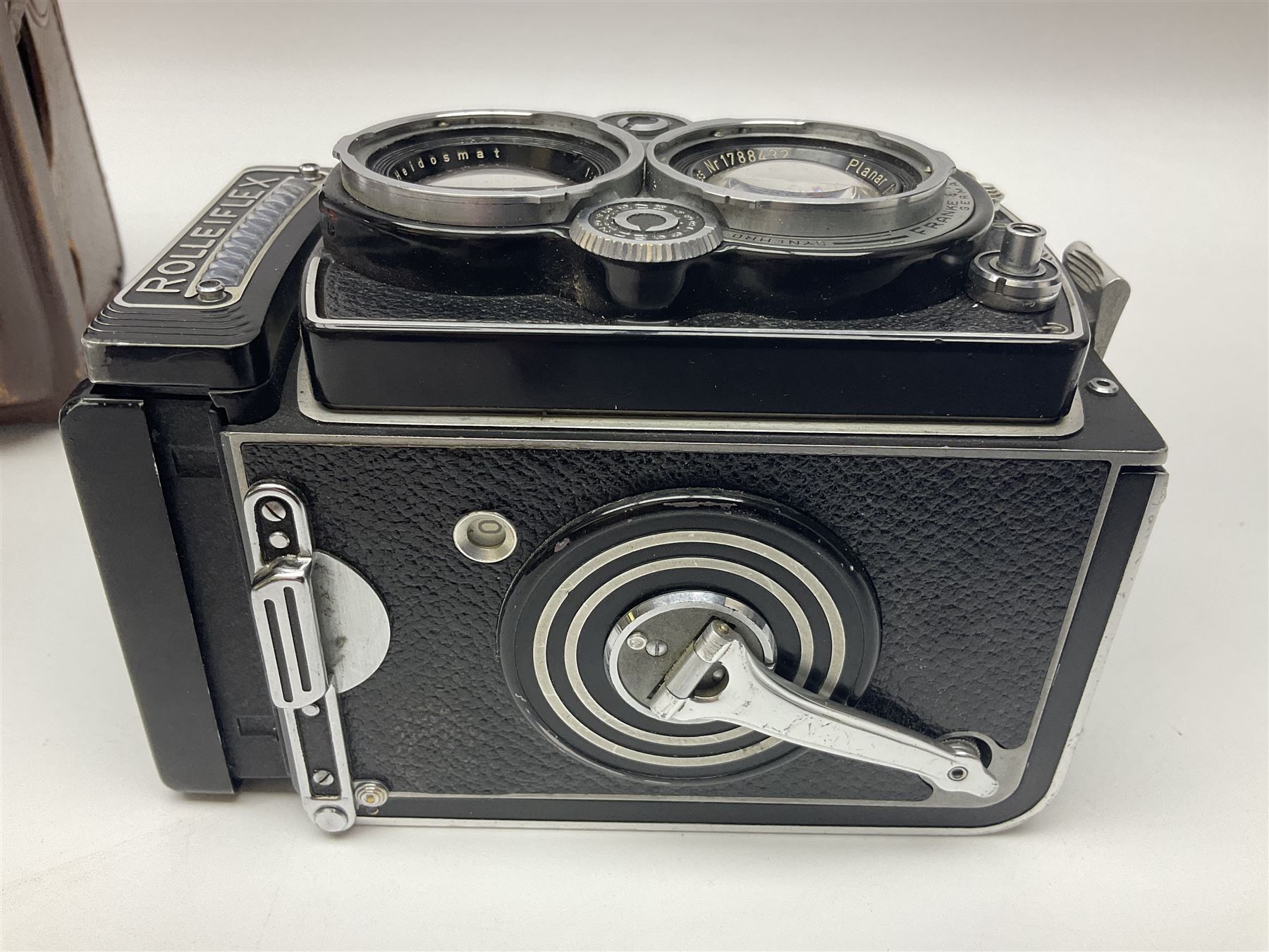 Rollei Rolleiflex 3.5C camera body, serial no 1775847, with 'Planar 1.35 f-75mm' lens serial no 1788432 and 'Heidosmat 1:2.8/75' lens serial no 2440876, complete with a cased set of additional lenses 