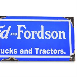 Reproduction enamel sign 'Ford and Fordson', H15.5cm, W41cm