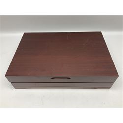 Canteen of Sheffield silver plate cutlery in wood case