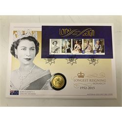 Eight coin covers including, 'Her Majesty Queen Elizabeth II 70th Birthday' containing a 1996 Canadian one ounce silver coin, three coin covers commemorating the 21st Birthday of HRH Prince William each containing a silver coin, '1895 1952 A Tribute to HM King George VI' containing a South Africa 1952 five shilling coin, 'The Notting Hill Carnival' containing a 1998 fifty pence etc (8)