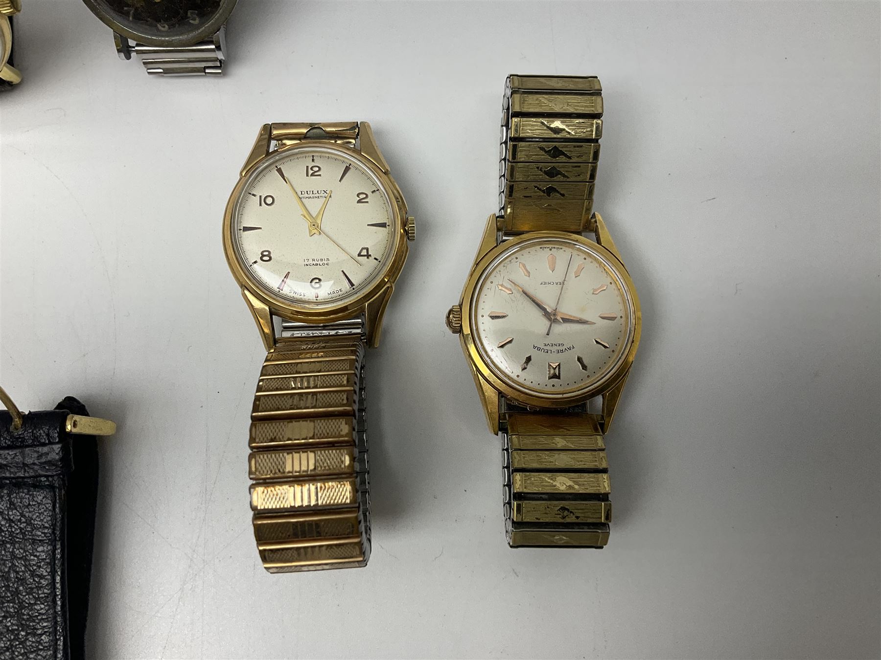 Collection of thirty wristwatches including Lucerne, Josmar, Astral, Mido, Thussy, Waldman, Camy, Doxa Lator, Avia, Lip, Enicar and Favre-Leuba