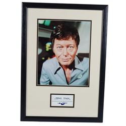 Collection of Sci-Fi TV signed prints, including Deforest Kelley Star Trek, the cast of Red Dwarf, etc