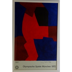  Serge Poliakoff (Russian 1906-1969): 1972 Munich Olympic Poster 'Olympische Spiele Munchen 1972' 99cm x 63cm    