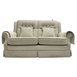 Vale Bridgecraft Furniture - 'Amalfi' two-seat sofa upholstered in beige fabric
