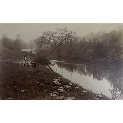 Frank Meadow Sutcliffe (British 1853-1941): Children on the Banks of the River Esk, albumen print c.1880s initialled and numbered 638 in the negative 12.5cm x 20cm (mounted)
Provenance: Allan Frumkin Gallery, Chicago, USA; the Graham Nash Collection