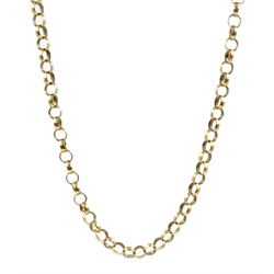  Gold belcher chain link necklace, hallmarked 9ct approx 10.8gm   
