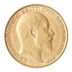King Edward VII 1905 gold half sovereign coin