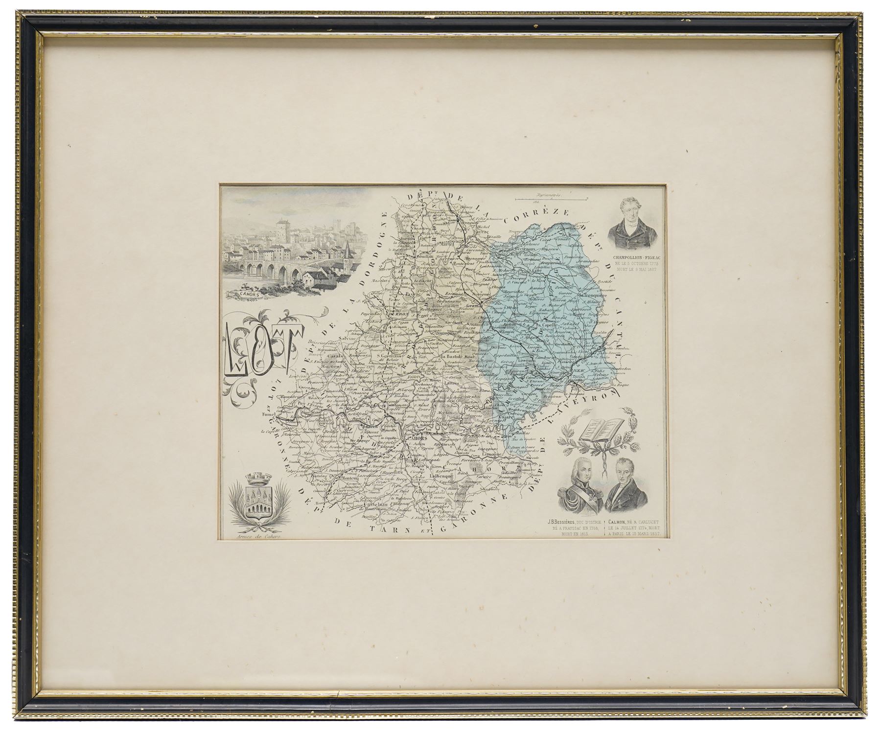 Topographical Interest - a collection of eight 18th century and later engraved and lithographic maps including two strip road maps (Bristol to York and Bristol), county maps of Gloucestershire (2), Westmoreland, Northumberland and Middlesex, together with a map of France max 28cm x 22cm (8)