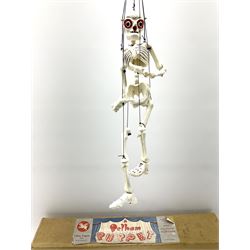 1960's Pelham Puppet - large size skeleton, detaching limbs and lifting head in brown box with instructions