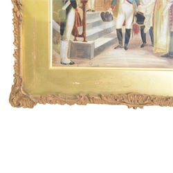 Napoleon & Josephine in Paris, framed oleograph signed Renee, in a 19th century gilt frame, H33cm 