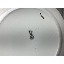 Quantity of ceramics to include Kernewek Cornwall tea wares, pair of Royal Doulton Islamic series plates, sage green Wedgwood Jasperware, Coclough tea wares, glassware etc in two boxes