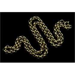Gold rolo link chain necklace, stamped 9ct