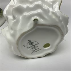 Two Royal Doulton figures, Buttercup HN2309 and Ascot HN2356, together with Capodimonte figure Hussar and His Lady 