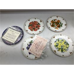 Quantity of collectors plates to include Royal Worcester Sage, The Bradford Exchange Royal Doulton Winter Landscapes by John Corcoran, The Great British Sea Battles by Mark Myers, etc, some with certificates