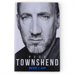The WHO 'Then & Now' framed album insert, signed by Roger Daltrey and Pete Townshend, The WHO's Pete Townshend signed framed photograph, together with a  first edition of his autobiography 'Who I Am', largest frame H44cm
