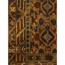  Old Baluchi brown ground rug, 121cm x 88cm  