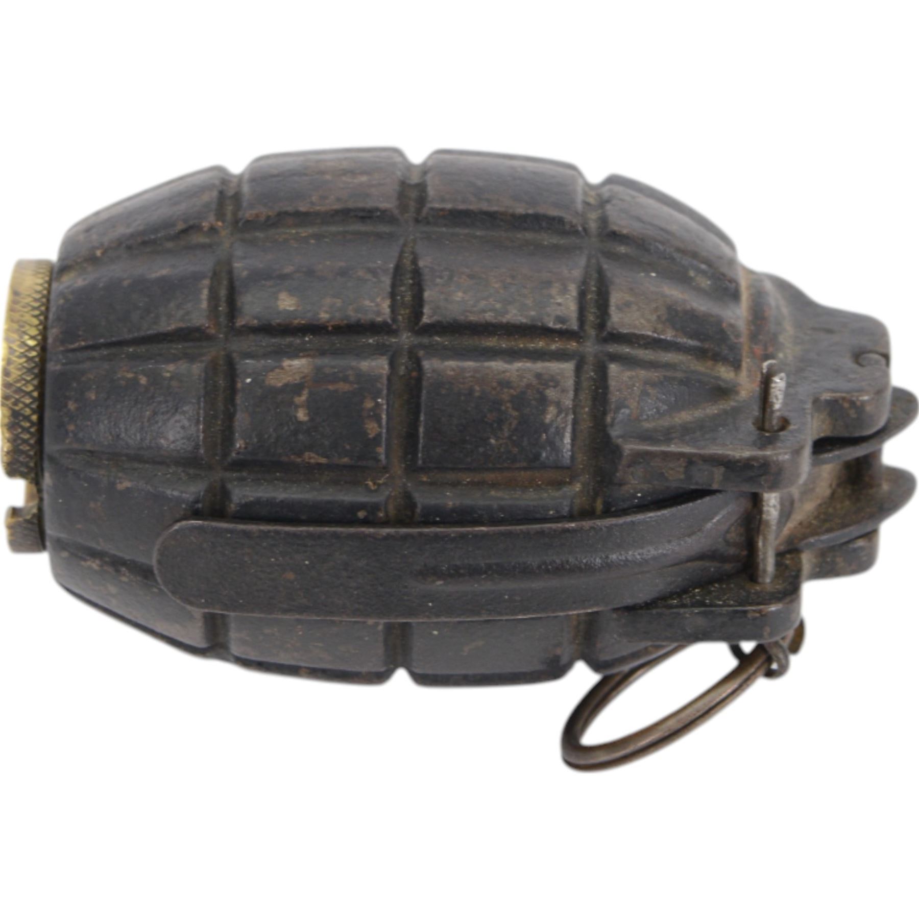 WWI British No.5 grenade, inert, marked on the baseplug No 5 Mk I FALKIRK for the Falkirk Iron Company Ltd, H10cm