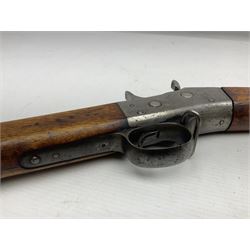 Late 19th century Swedish .50 cal. rolling block centre fire Remington rifle, the 95cm(37.5