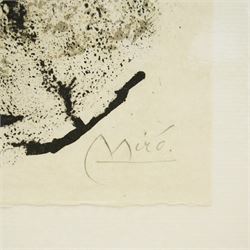 Joan Miro (Spanish (Catalan) 1893-1983): 'Quelques Fleurs Pour Des Amis', limited edition lithograph in colours signed and numbered 29/75 in pencil 41cm x 32cm