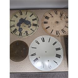 Approximately twenty-two longcase and wall clock dials, 18th century and later, included painted and brass examples