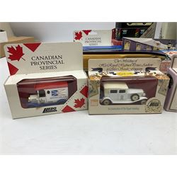 Collection of Diecast model vehicles, including Lledo The Golden Days of the Film Industry limited edition set, Lledo H Samuel boxed vehicle, and other similar examples 