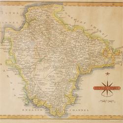 John Cary (British c1754-1835): 'Devonshire', engraved map, hand coloured 23cm x 28cm