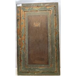 Attrib. David Jagger RP ROI (British 1891-1958): Male Nude Hanging Drapery, oil on canvas laid on board unsigned, partial original title label and with later inscriptions verso 74cm x 33cm 