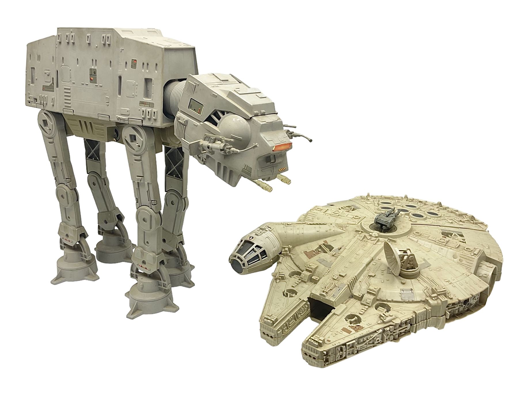 Star Wars - two unboxed vintage Star Wars vehicles comprising Millenium Falcon with 3 3/4