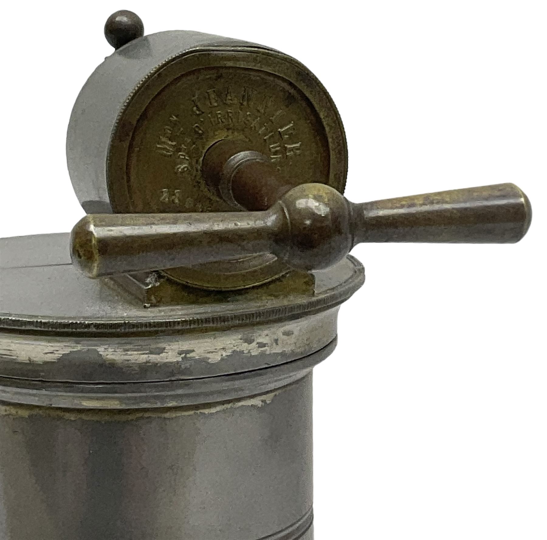 French metal irrigator by Jeannie Paris, and marked Veritable Irrigateur system de eguisier, H23cm