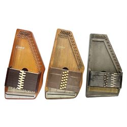 Oscar Schmidt Autoharp L60cm; cased; another uncased; and a Zimmerman Autoharp (3)