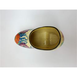 Clarice Cliff Bizarre 'Gayday' pattern Clog, L11.5cm 