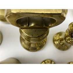 Graduated set of eight brass bell weights, together with a set of five graduating weights (13)