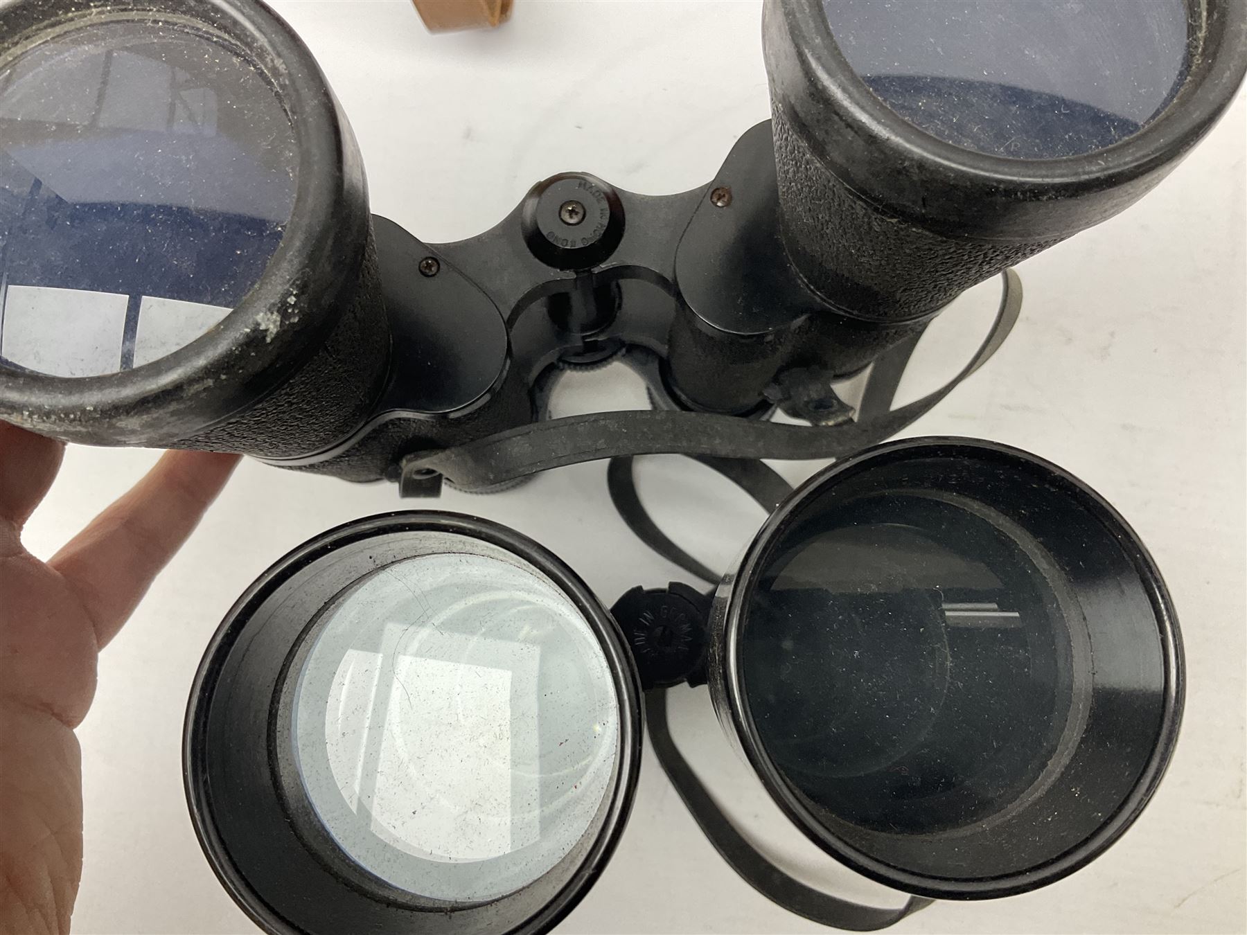 Eight cased pairs of binoculars, to include Zenith 10x50 field binoculars, Prinz 16x50, Prinzlux 10x50, Aquilus 10x35, etc, and a further binocular case