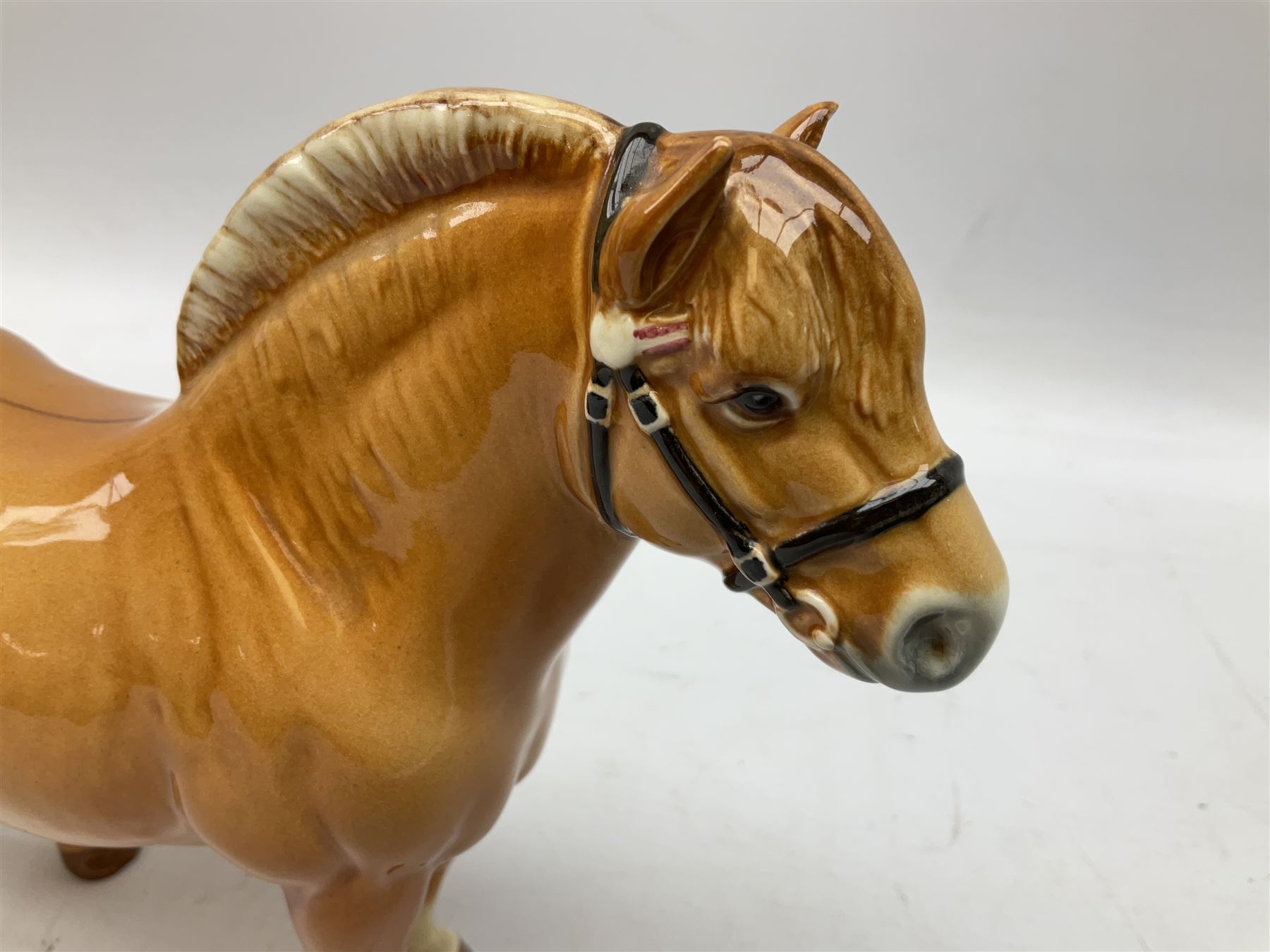 Beswick Norwegian Fjord Horse in Dun gloss, no. 2282, printed mark beneath, H16cm

