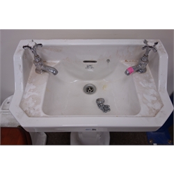  Lefoy and Brooks sink and pedestal (W51cm) with matching toilet and cistern   